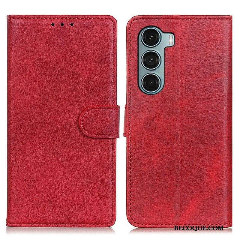 Flip Case Moto G200 5G Retro Mattanahkaefekti