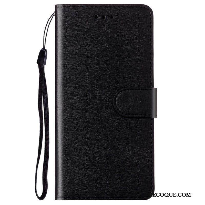 Flip Case Moto G73 5G Suojaketju Kuori Tavallinen Hihnalla