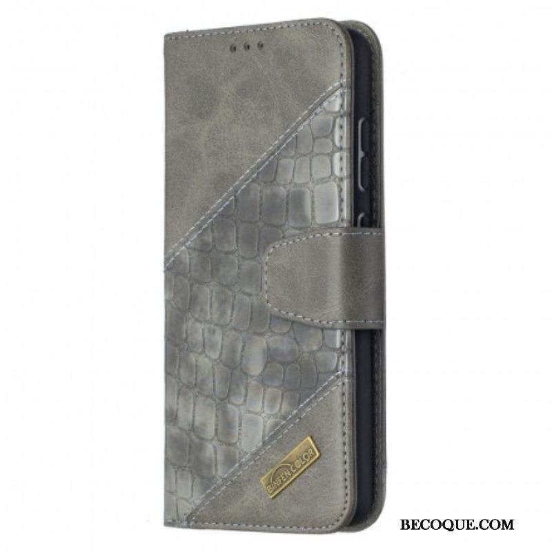 Flip Case Samsung Galaxy A52 4G / A52 5G / A52s 5G Klassinen Krokotiilin Ihoefekti