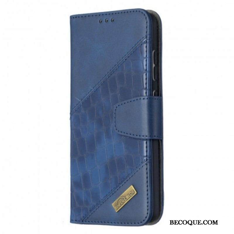 Flip Case Samsung Galaxy A52 4G / A52 5G / A52s 5G Klassinen Krokotiilin Ihoefekti