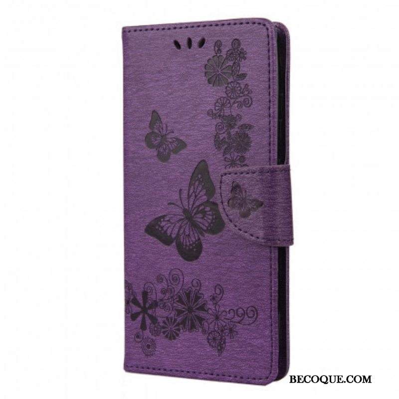 Flip Case Samsung Galaxy A52 4G / A52 5G / A52s 5G Suojaketju Kuori Upeat Hihnaperhoset