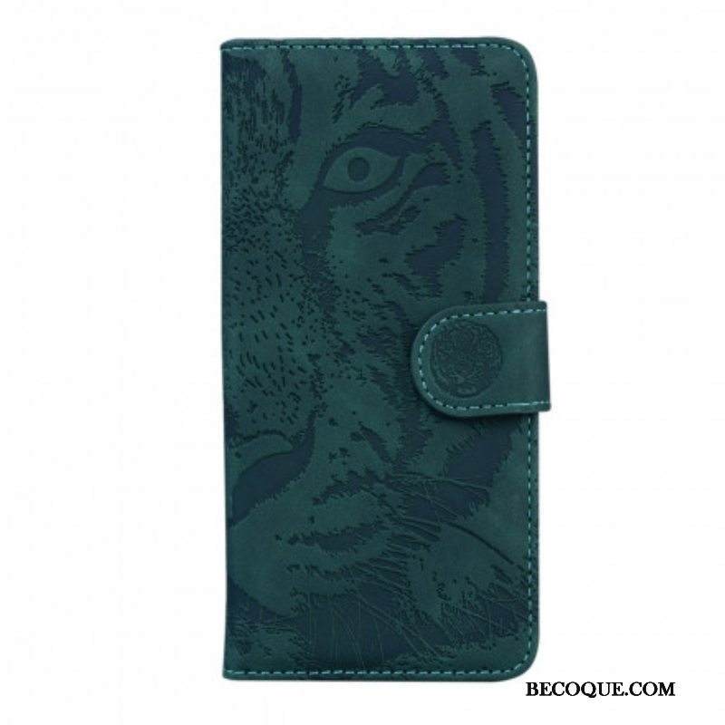 Flip Case Samsung Galaxy A52 4G / A52 5G / A52s 5G Tiger-kasvoprintti
