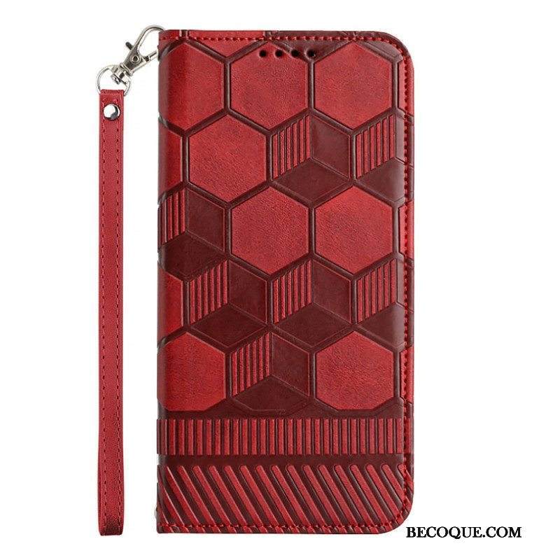 Flip Case Samsung Galaxy A54 5G Jalkapallon Kuvio