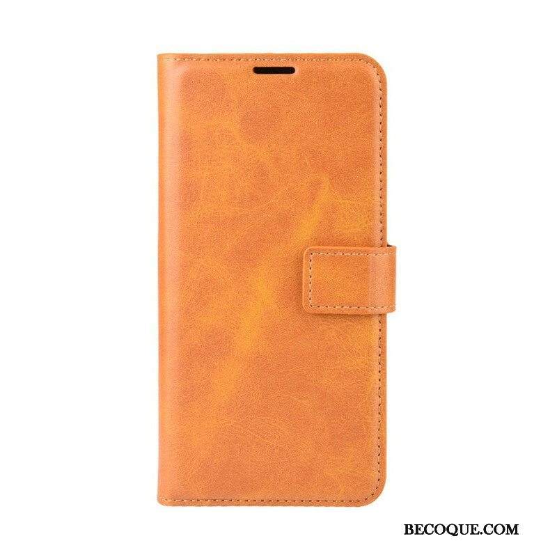 Flip Case Samsung Galaxy M12 / A12 Lasitettu Nahkaefekti