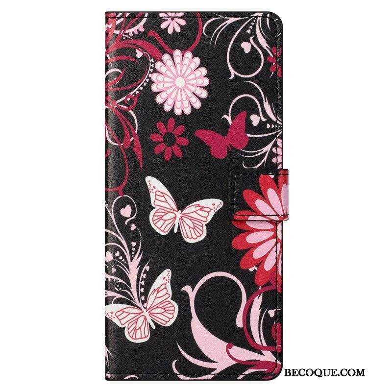 Flip Case Samsung Galaxy M23 5G Perhoset Perhoset