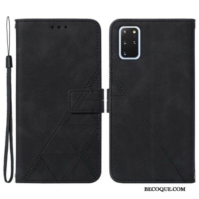 Flip Case Samsung Galaxy S20 Plus / S20 Plus 5G Pyramid-nahkaefekti