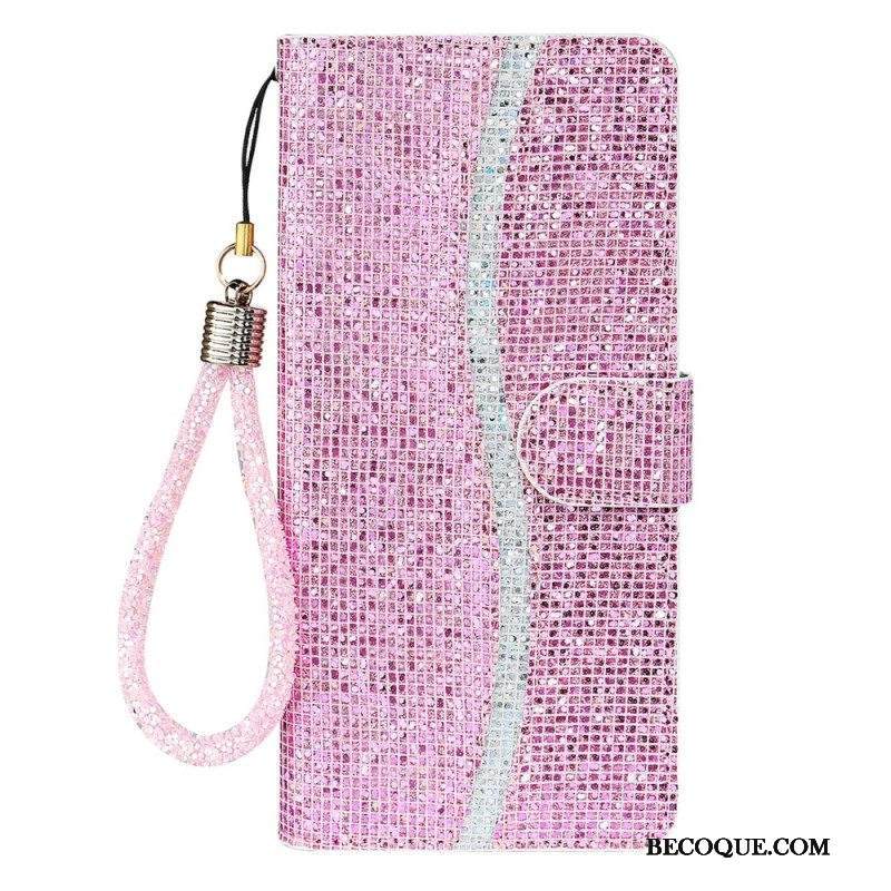 Flip Case Samsung Galaxy S22 Plus 5G Paljetteja S Design