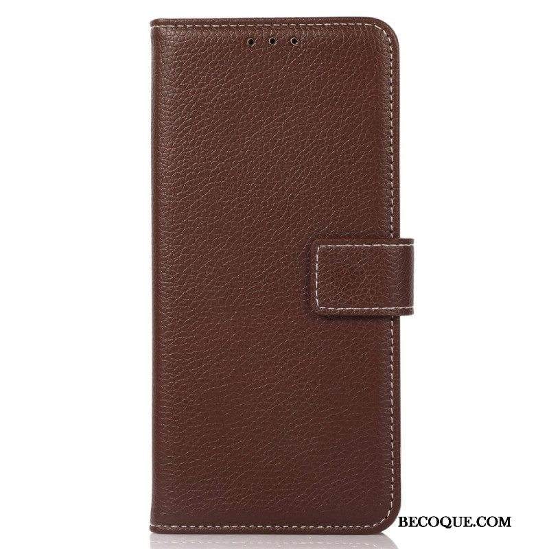 Flip Case Samsung Galaxy S23 5G Litsi Nahkatyyli