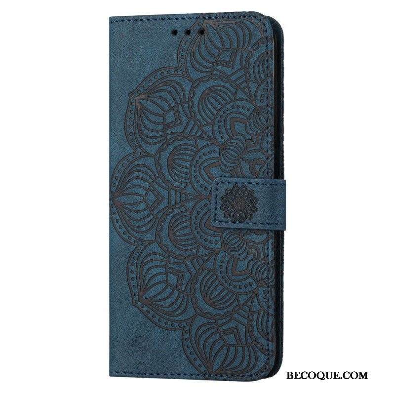 Flip Case Samsung Galaxy S23 Plus 5G Suojaketju Kuori Strappy Mandala