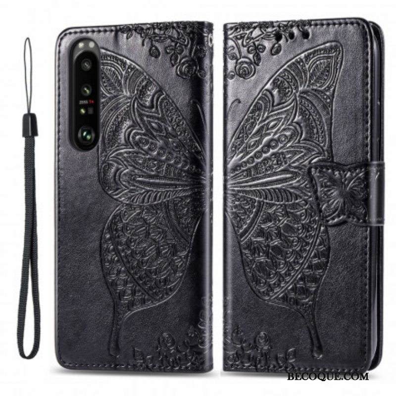 Flip Case Sony Xperia 1 III Puolikkaat Perhoset