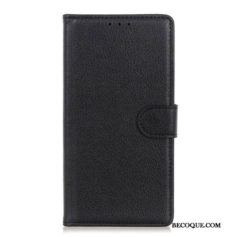 Flip Case Sony Xperia 1 IV Perinteinen Litchi Faux Leather
