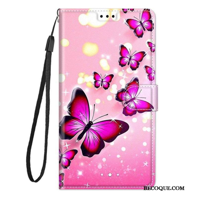 Flip Case Xiaomi 12 / 12X Perhostuuletin Kaulanauhalla