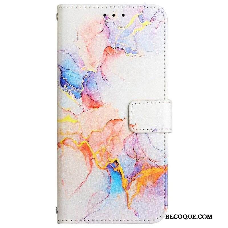 Flip Case Xiaomi 12 / 12X Suojaketju Kuori Strip Marble