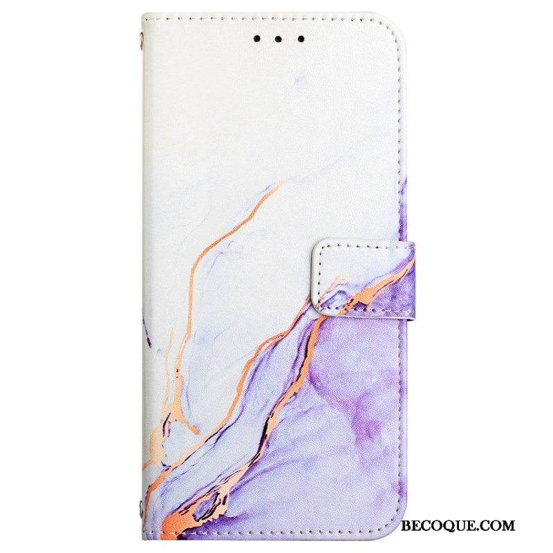 Flip Case Xiaomi 12 / 12X Suojaketju Kuori Strip Marble
