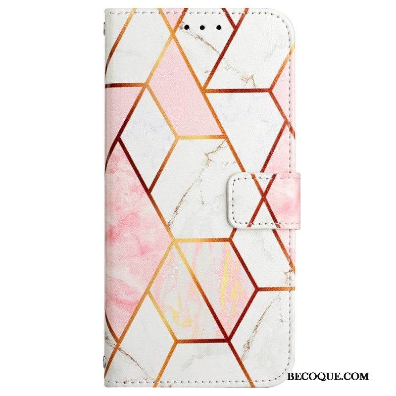 Flip Case Xiaomi 12 / 12X Suojaketju Kuori Strip Marble