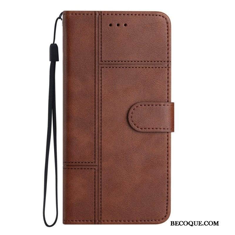 Flip Case Xiaomi 12 Lite Suojaketju Kuori Strappy Business Style