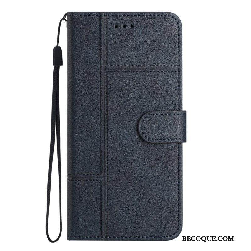 Flip Case Xiaomi 12 Lite Suojaketju Kuori Strappy Business Style