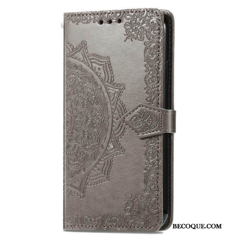 Flip Case Xiaomi 13 Mandala-aurinko Kaulanauhalla