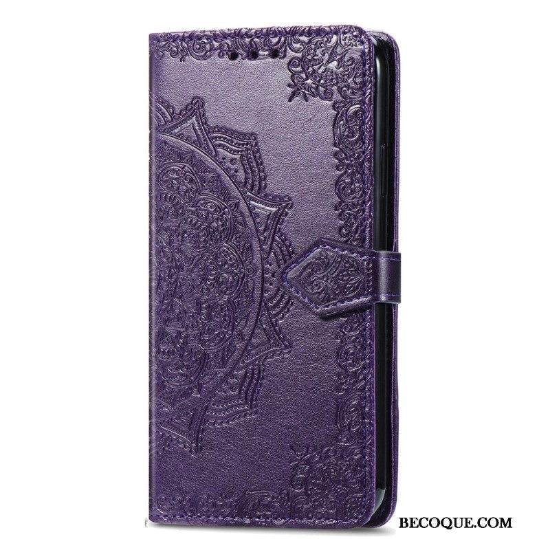 Flip Case Xiaomi 13 Mandala-aurinko Kaulanauhalla