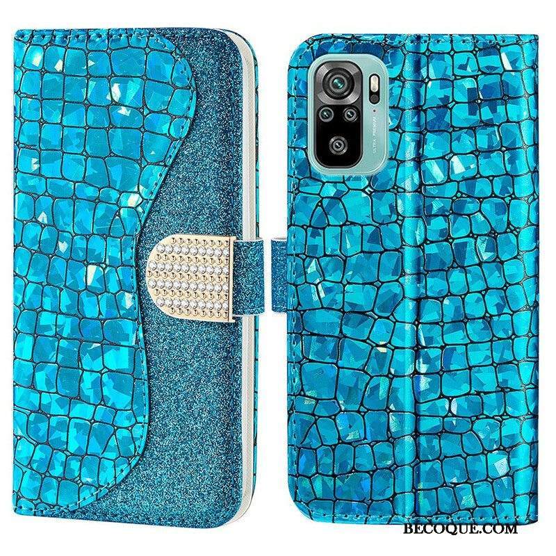 Flip Case Xiaomi Redmi Note 10 / 10S Croco Diamonds