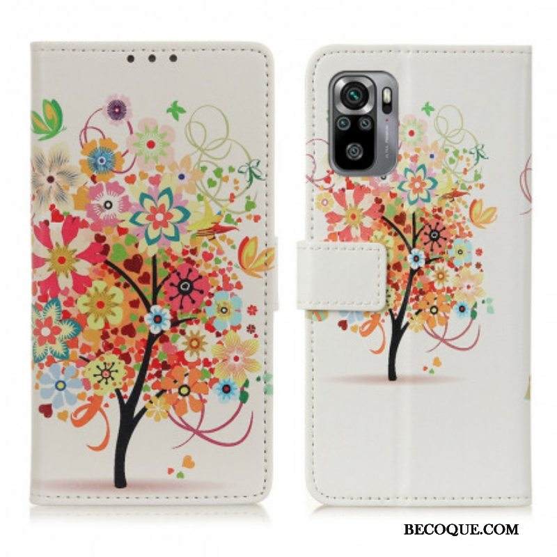 Flip Case Xiaomi Redmi Note 10 / 10S Kukkiva Puu