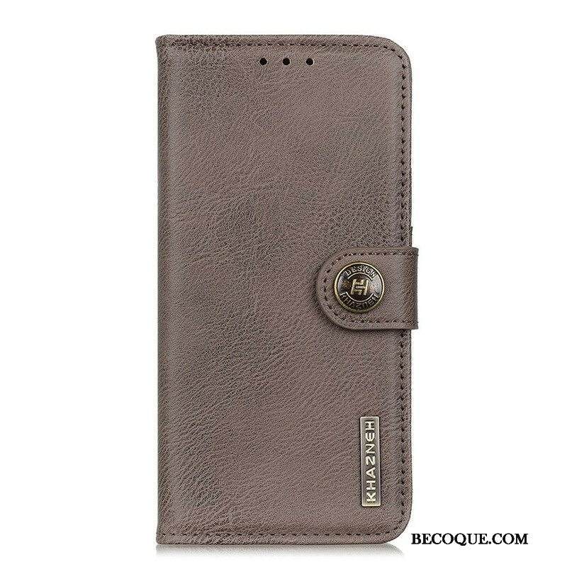 Flip Case Xiaomi Redmi Note 10 5G Khazneh Retro Halkaistu Keinonahka