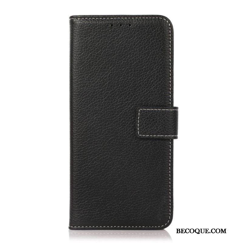Flip Case Xiaomi Redmi Note 10 Pro Litsi Paljaat Saumat