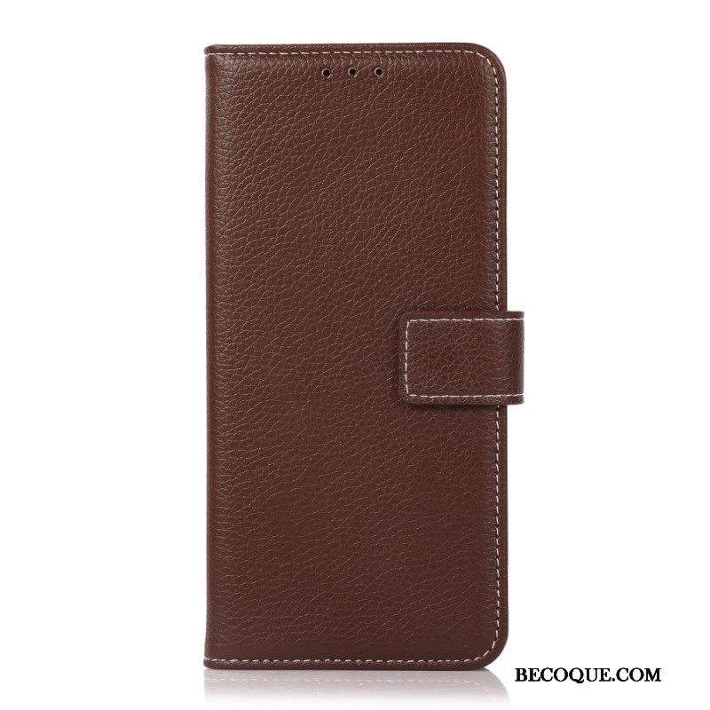 Flip Case Xiaomi Redmi Note 10 Pro Litsi Paljaat Saumat