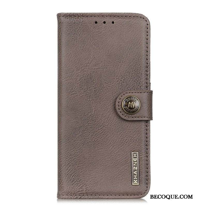 Flip Case Xiaomi Redmi Note 12 4G Keinonahka Retro Khazneh