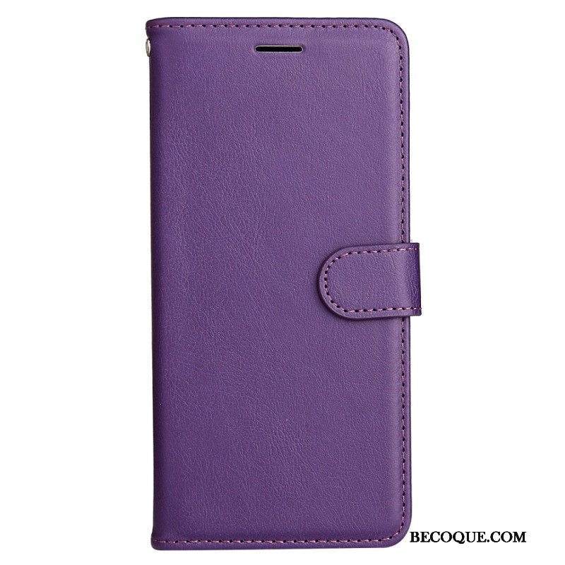 Flip Case Xiaomi Redmi Note 12 5G Suojaketju Kuori Tavallinen Hihnalla