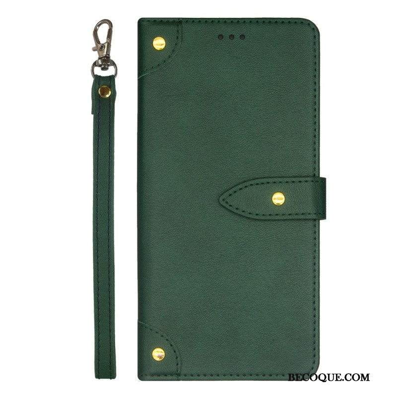 Flip Case Xiaomi Redmi Note 12 Pro Plus Niitit Ja Hihna Idewei