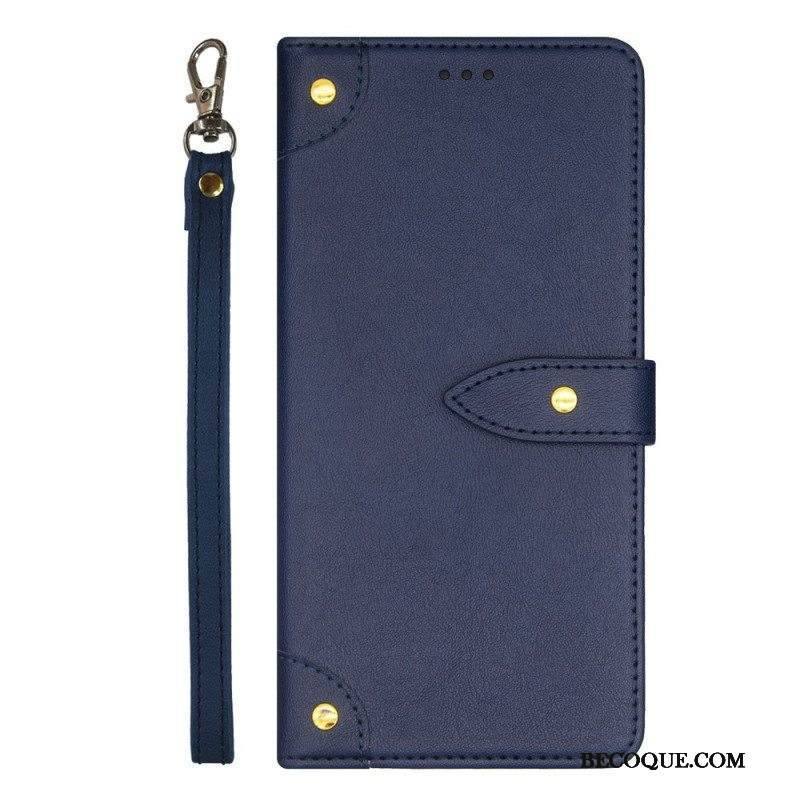 Flip Case Xiaomi Redmi Note 12 Pro Plus Niitit Ja Hihna Idewei