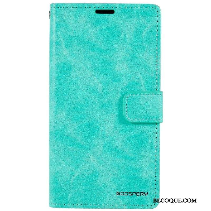 Flip Case iPhone 14 Blue Moon Mercury Goospery
