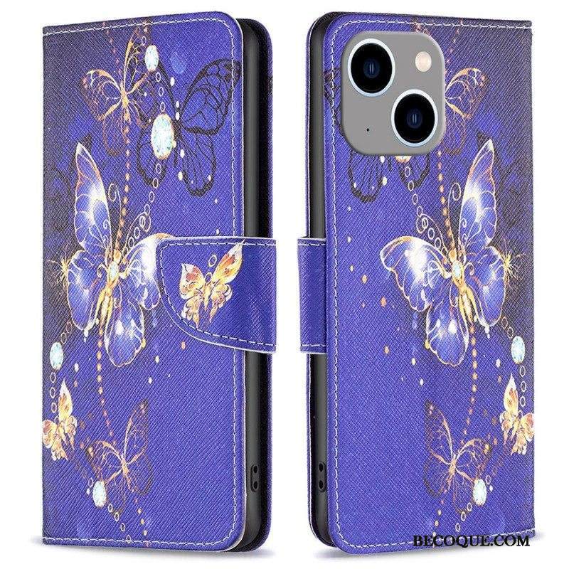 Flip Case iPhone 14 Plus Maailman Perhoset