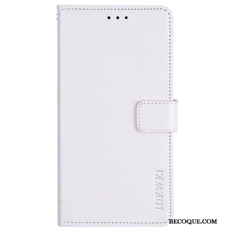 Flip Case iPhone 14 Pro Nahkajäljitelmä Idewei