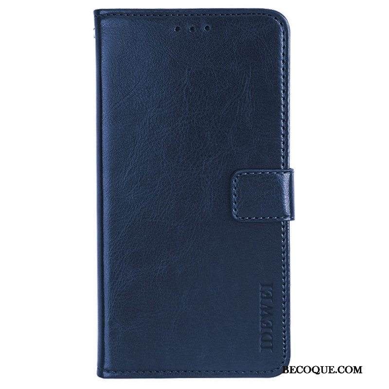 Flip Case iPhone 14 Pro Nahkajäljitelmä Idewei