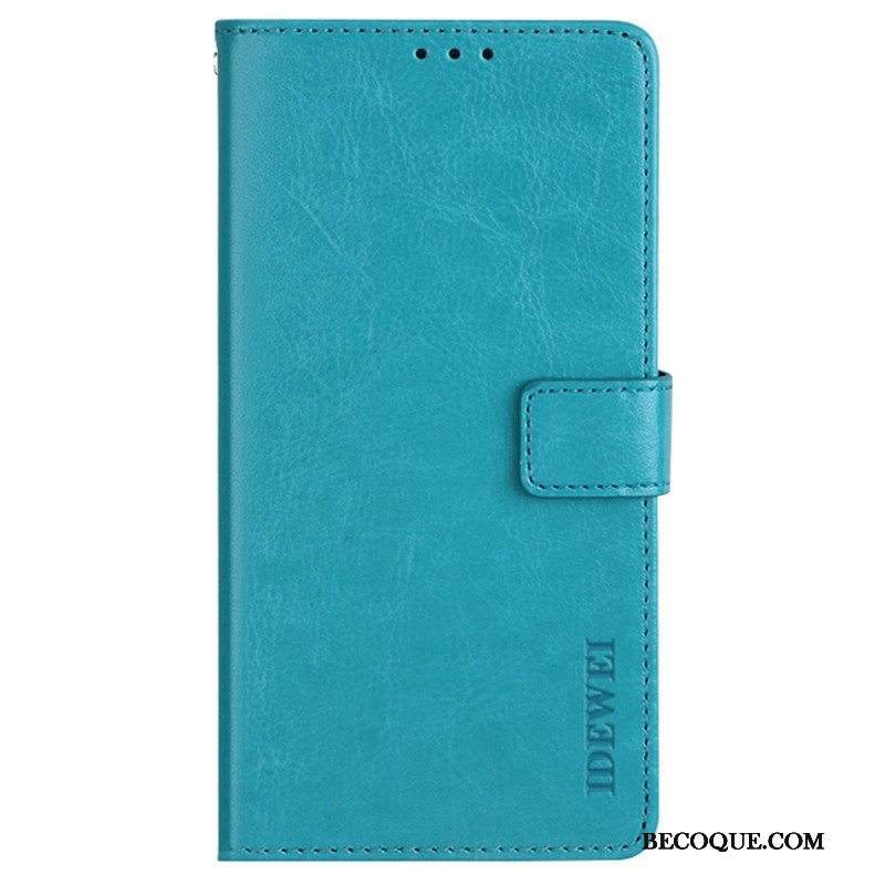 Flip Case iPhone 14 Pro Nahkajäljitelmä Idewei