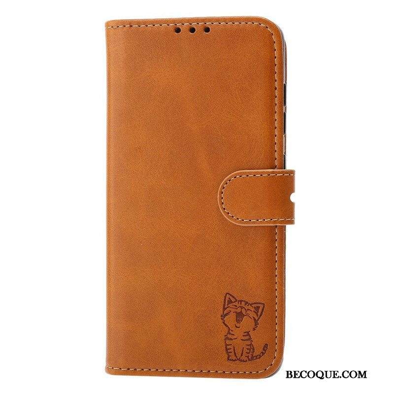 Kotelot Huawei P50 Pro Keinonahkainen Kissanpentu