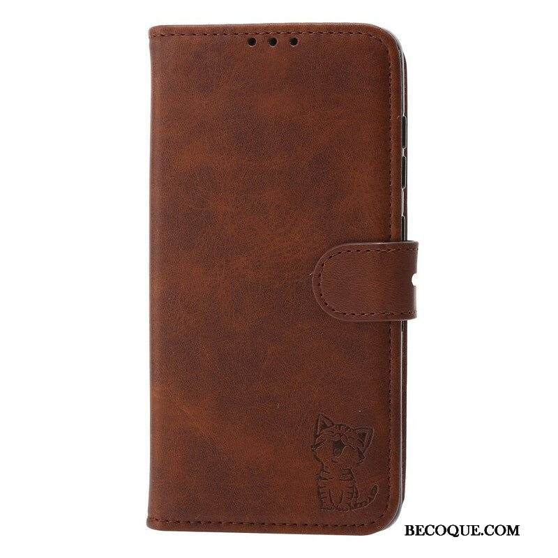 Kotelot Huawei P50 Pro Keinonahkainen Kissanpentu