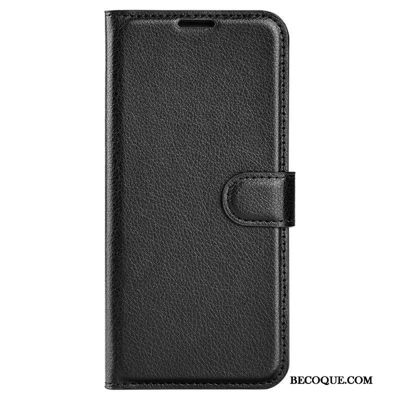 Kotelot Huawei P60 Pro Litsi-nahkaefekti