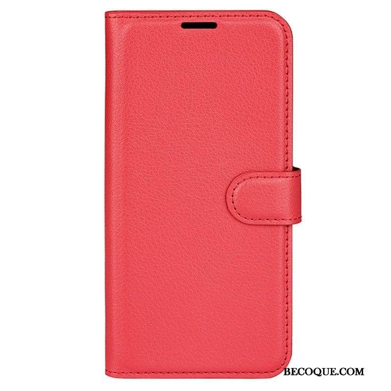 Kotelot Huawei P60 Pro Litsi-nahkaefekti