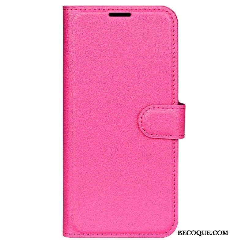 Kotelot Huawei P60 Pro Litsi-nahkaefekti