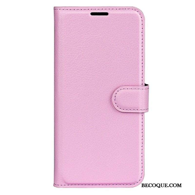 Kotelot Huawei P60 Pro Litsi-nahkaefekti