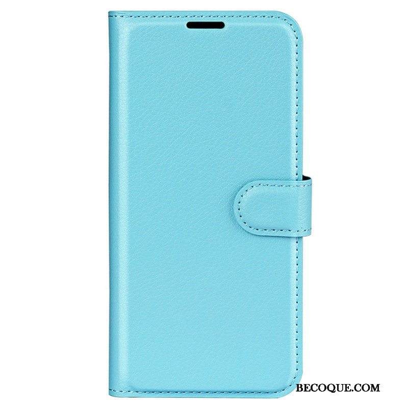 Kotelot Huawei P60 Pro Litsi-nahkaefekti