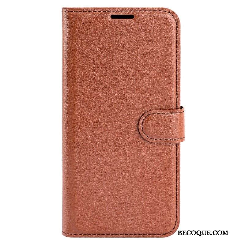 Kotelot Huawei P60 Pro Litsi-nahkaefekti