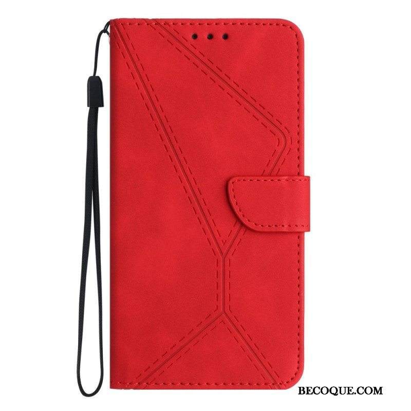 Kotelot Huawei P60 Pro Nahkaefektilinja