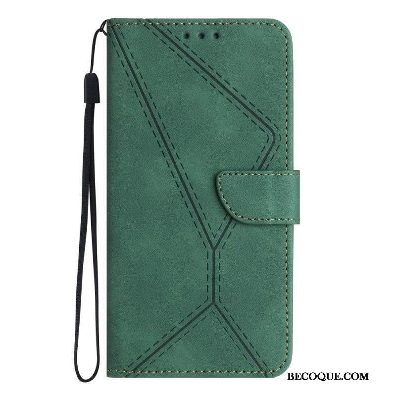 Kotelot Huawei P60 Pro Nahkaefektilinja