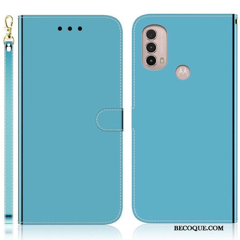 Kotelot Moto E40 / E30 / E20 Keinonahkainen Peilin Kansi