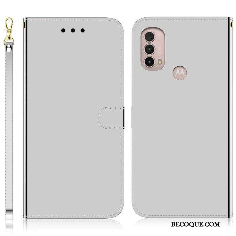 Kotelot Moto E40 / E30 / E20 Keinonahkainen Peilin Kansi