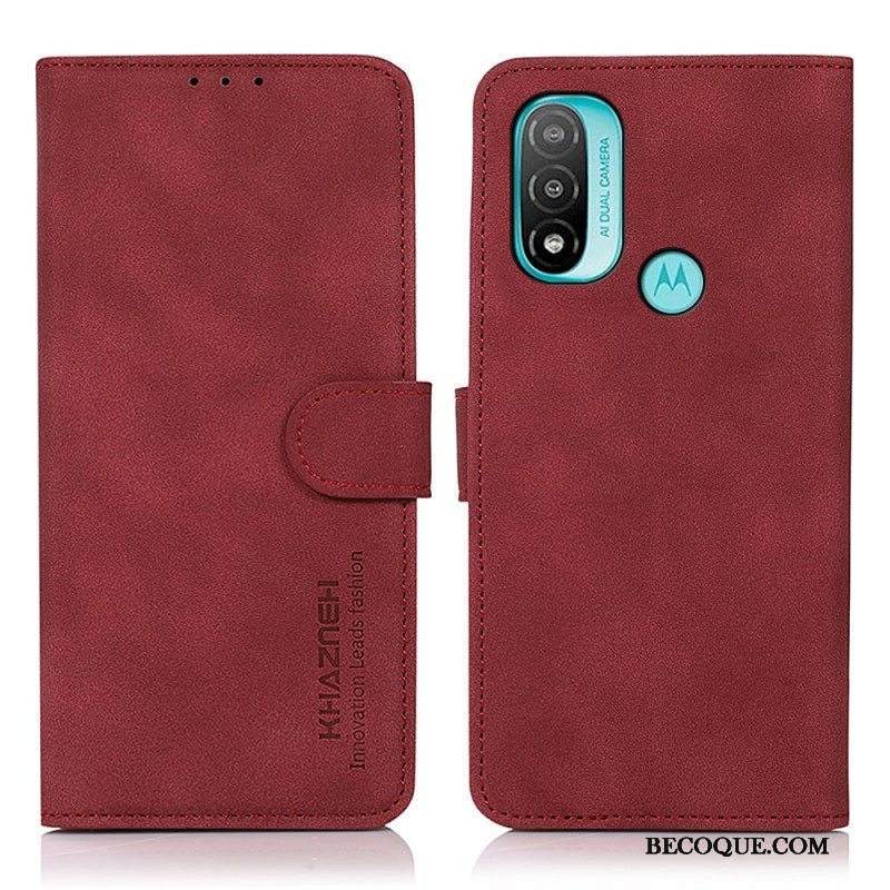 Kotelot Moto E40 / E30 / E20 Khazneh Fashion Leather Effect